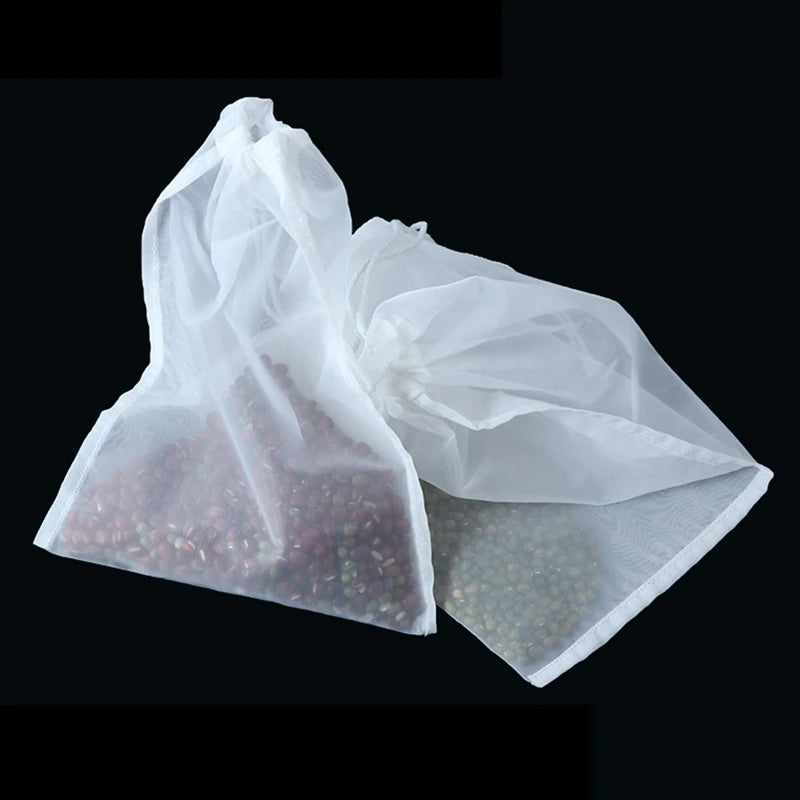 "Reusable Nylon Filter Bags – Soy Milk, Nut Milk, Tea, Coffee, Oil, and Yogurt Strainer Mesh"