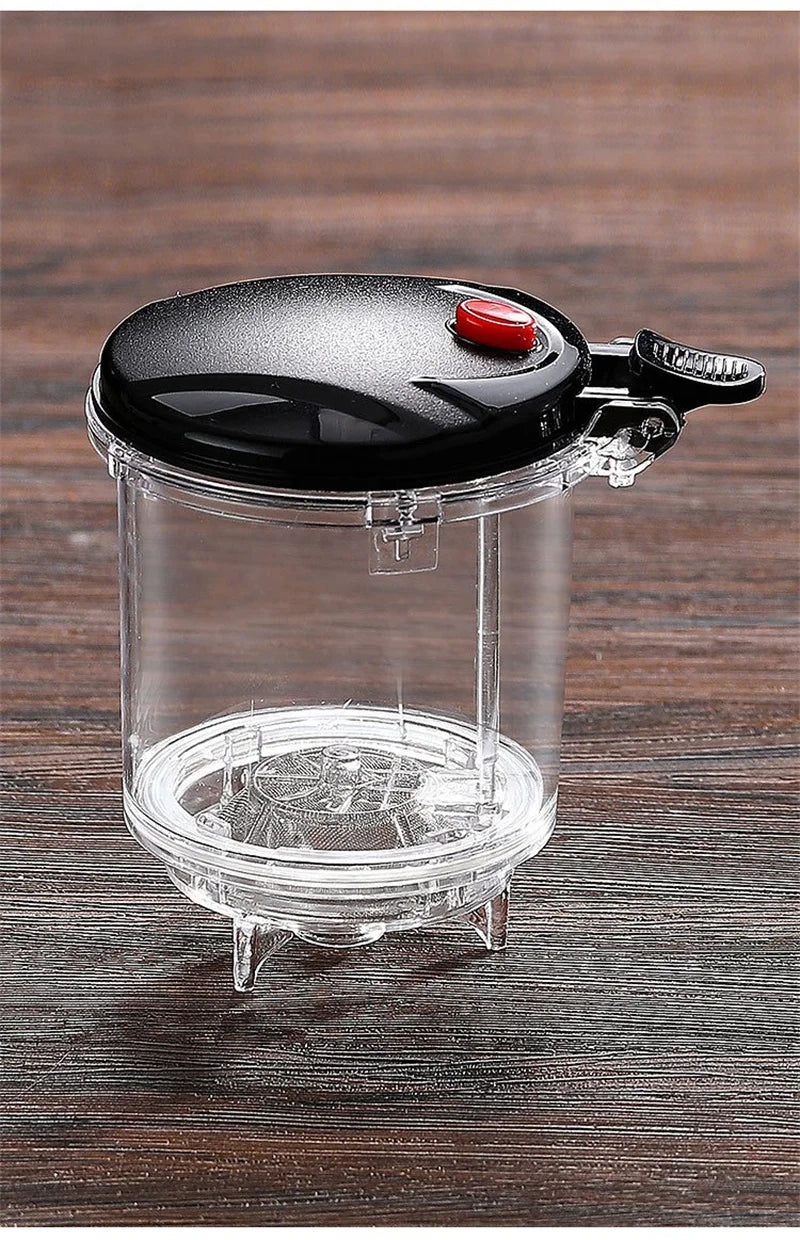 "Heat-Resistant Glass Teapot with One-Click Filter – Tea and Water Separation, Perfect for Tea and Coffee Brewing"