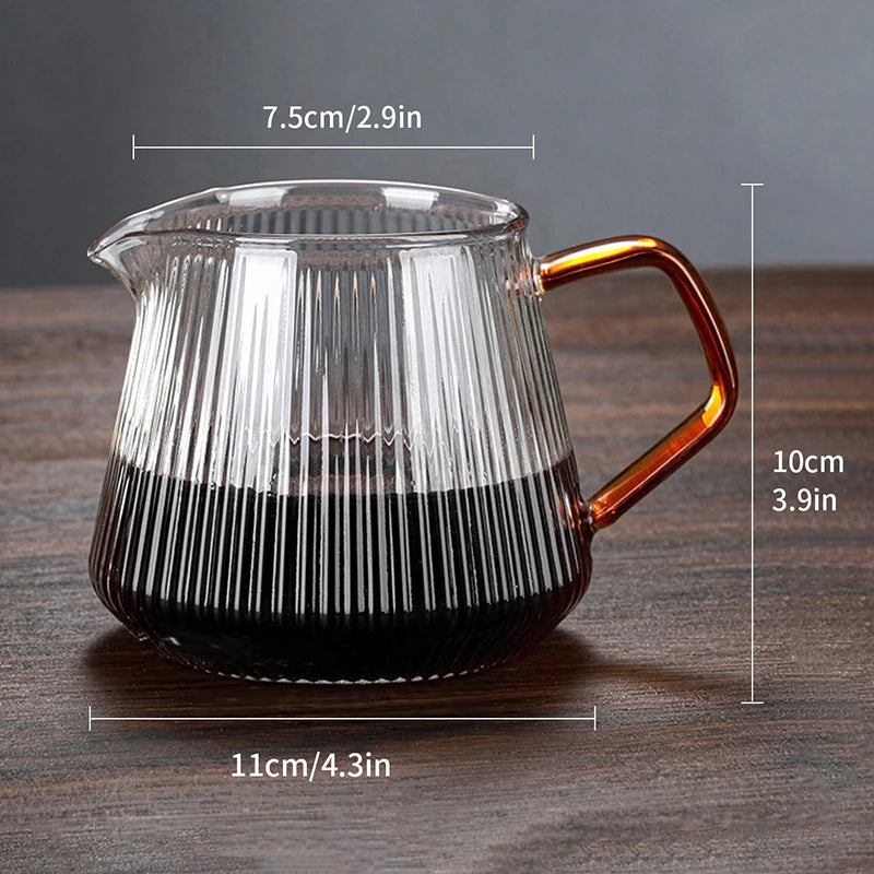 "Clear Diamond-Shaped Glass Coffee Carafe | Coffee Pot with Reusable Filter Cup – Elegant & Functional Design"