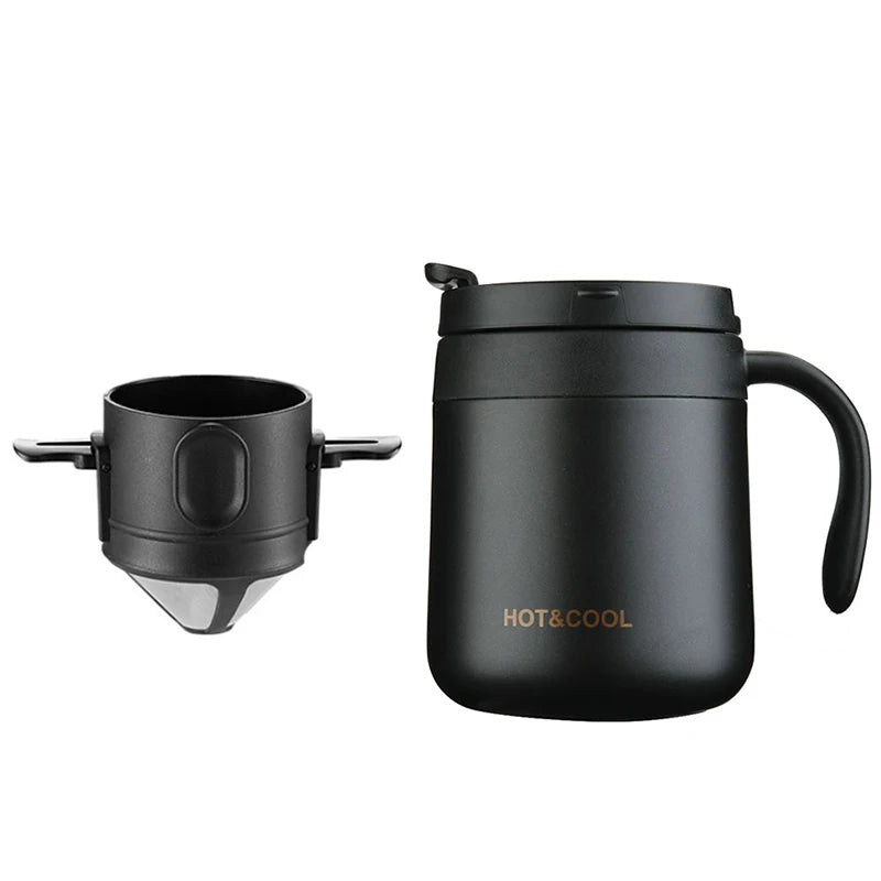 "304 Stainless Steel Portable Coffee Filter | Reusable Drip Coffee Maker and Tea Holder Set – Coffee Pot and Mug Coffeeware"