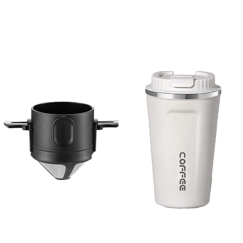 "304 Stainless Steel Portable Coffee Filter | Reusable Drip Coffee Maker and Tea Holder Set – Coffee Pot and Mug Coffeeware"