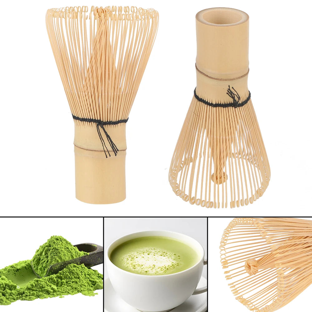 "Japanese Bamboo Chasen Whisk Set for Matcha – Traditional Tea Ceremony Accessories with 100% Matcha Green Tea Powder"