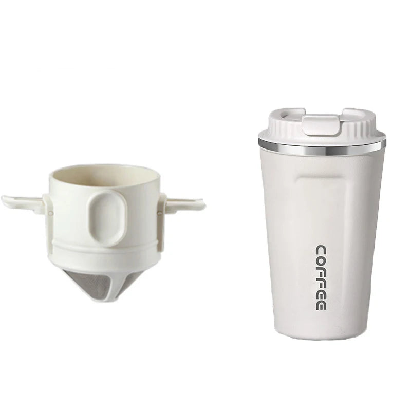 "304 Stainless Steel Portable Coffee Filter | Reusable Drip Coffee Maker and Tea Holder Set – Coffee Pot and Mug Coffeeware"