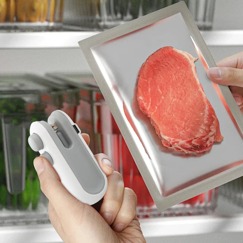 "Rechargeable Mini Heat Bag Sealer – Portable Handheld Sealing Machine for Food Packaging"