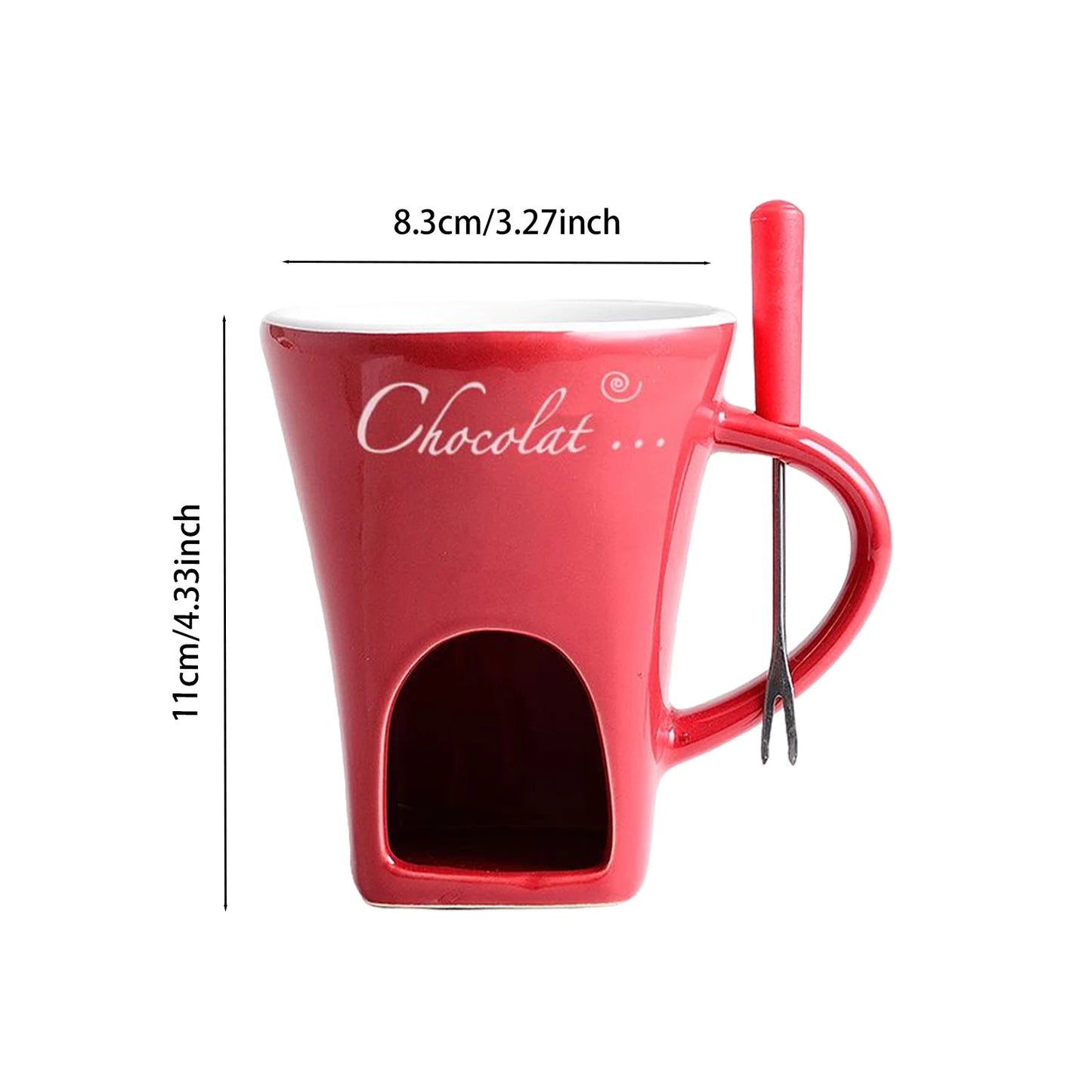 "130ML Chocolate Fondue Mug | Melting Cup, Coffee Cup, and Butter Pot for Desserts and Special Celebrations"