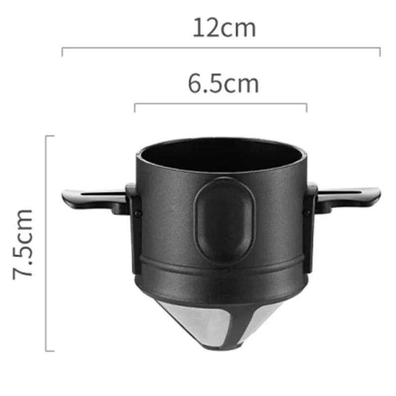 "304 Stainless Steel Portable Coffee Filter | Reusable Drip Coffee Maker and Tea Holder Set – Coffee Pot and Mug Coffeeware"