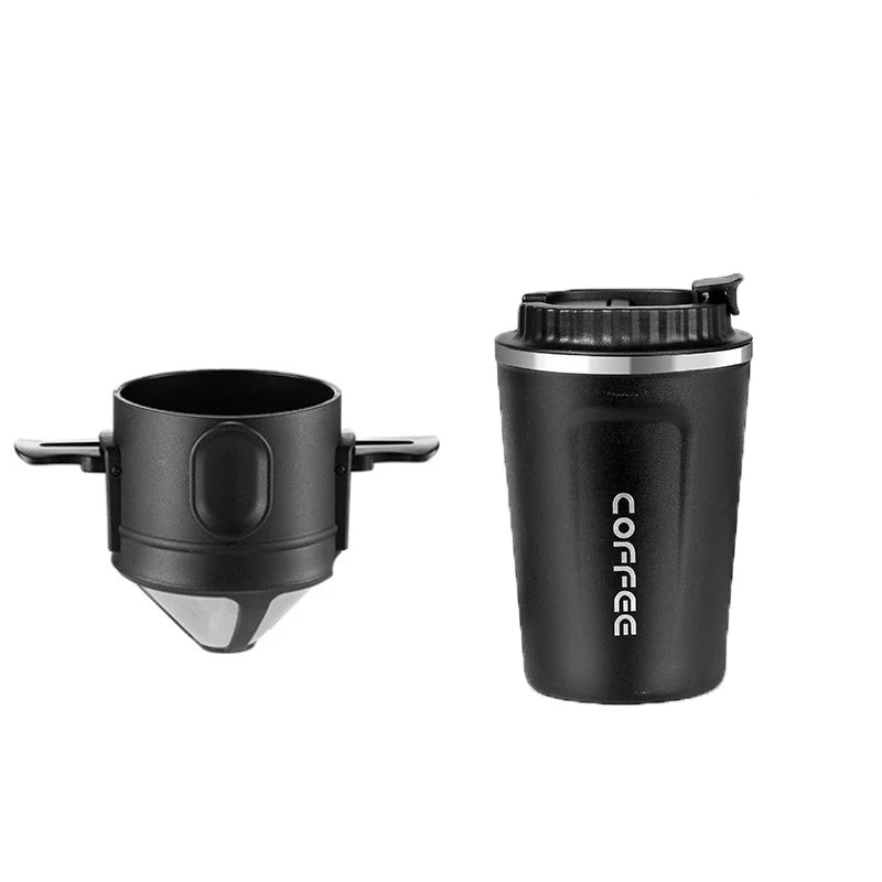 "304 Stainless Steel Portable Coffee Filter | Reusable Drip Coffee Maker and Tea Holder Set – Coffee Pot and Mug Coffeeware"