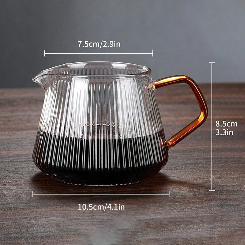 "Clear Diamond-Shaped Glass Coffee Carafe | Coffee Pot with Reusable Filter Cup – Elegant & Functional Design"