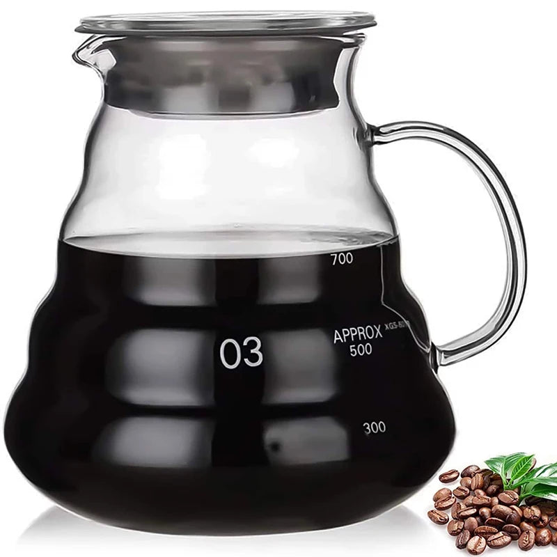 "Clear Diamond-Shaped Glass Coffee Carafe | Coffee Pot with Reusable Filter Cup – Elegant & Functional Design"