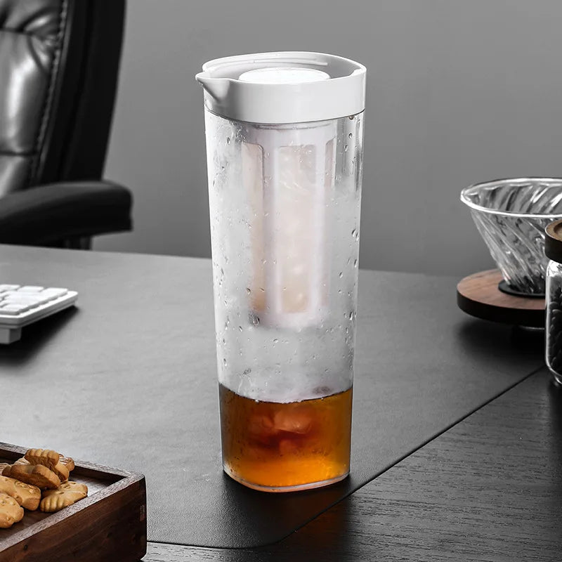 "1.1L Cold Brew Coffee Maker & Summer Beverage Pitcher – Iced Coffee, Lemonade, and Fruit Tea for Refrigerator"