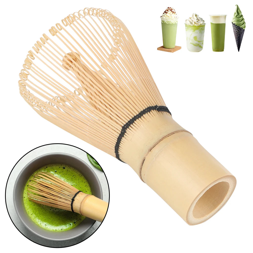 "Japanese Bamboo Chasen Whisk Set for Matcha – Traditional Tea Ceremony Accessories with 100% Matcha Green Tea Powder"