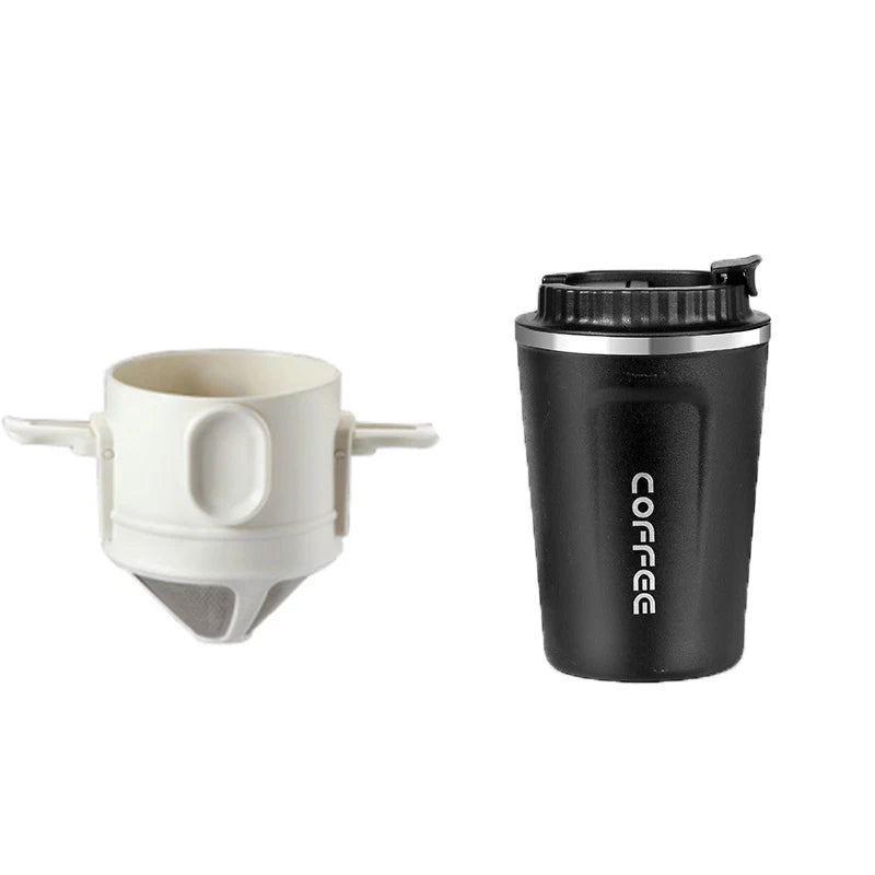 "304 Stainless Steel Portable Coffee Filter | Reusable Drip Coffee Maker and Tea Holder Set – Coffee Pot and Mug Coffeeware"